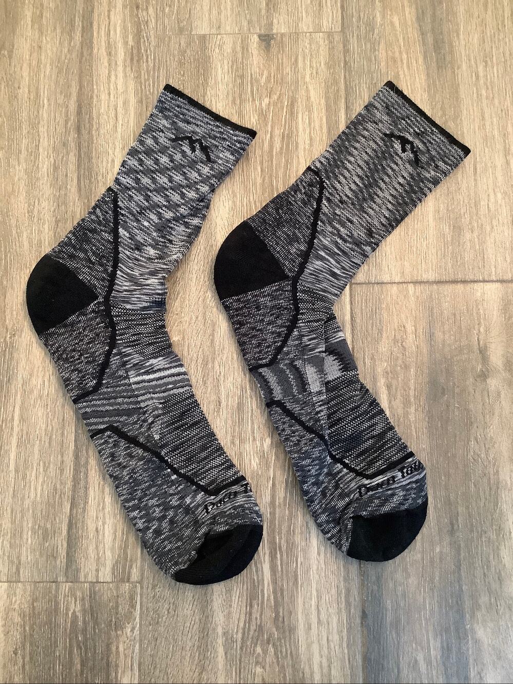 Darn Tough Men's XL Space Gray Light Hiker Micro Crew Socks Outdoor Hiking E5-4